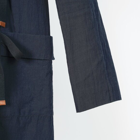 Marni R/10 Navy Cotton-Blend Gauze Tie Duster Coat - Picture 5 of 10